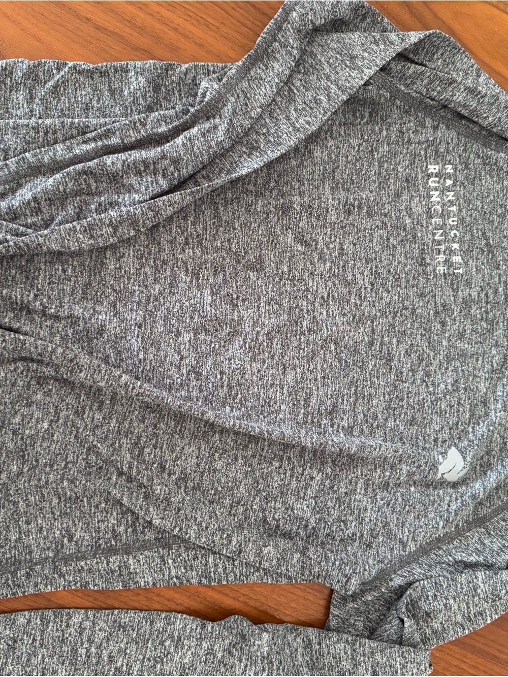Nantucket Run Centre Long Sleeve Grey Running Tee by Rabbit